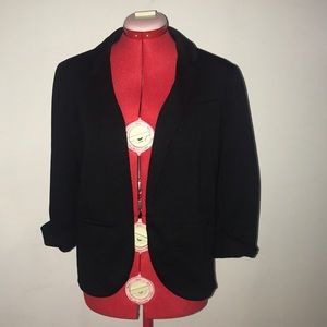 Lauren Conrad black open front blazer